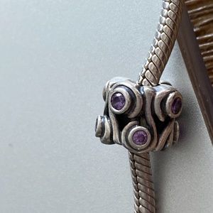 Pandora Purple Stone Swirl Retired Charm